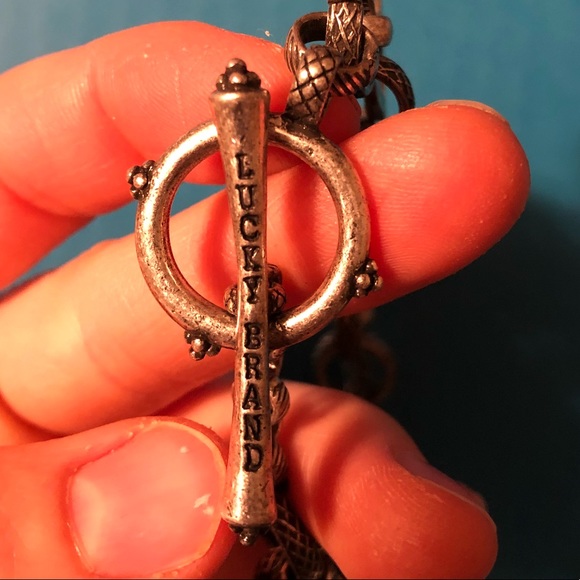 Lucky brand feather and peace sign bracelet NWOT - Picture 3 of 7